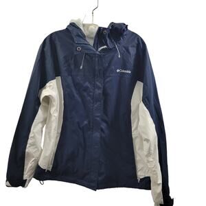 Columbia Women's Navy Blue & White Light Weight Jacket Size L 91824-0880